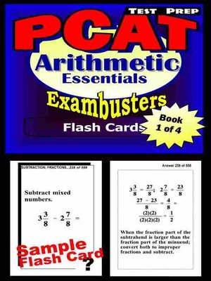 cover image of PCAT Test Prep Arithmetic Review - Exambusters Flash Cards - Workbook 1 of 4